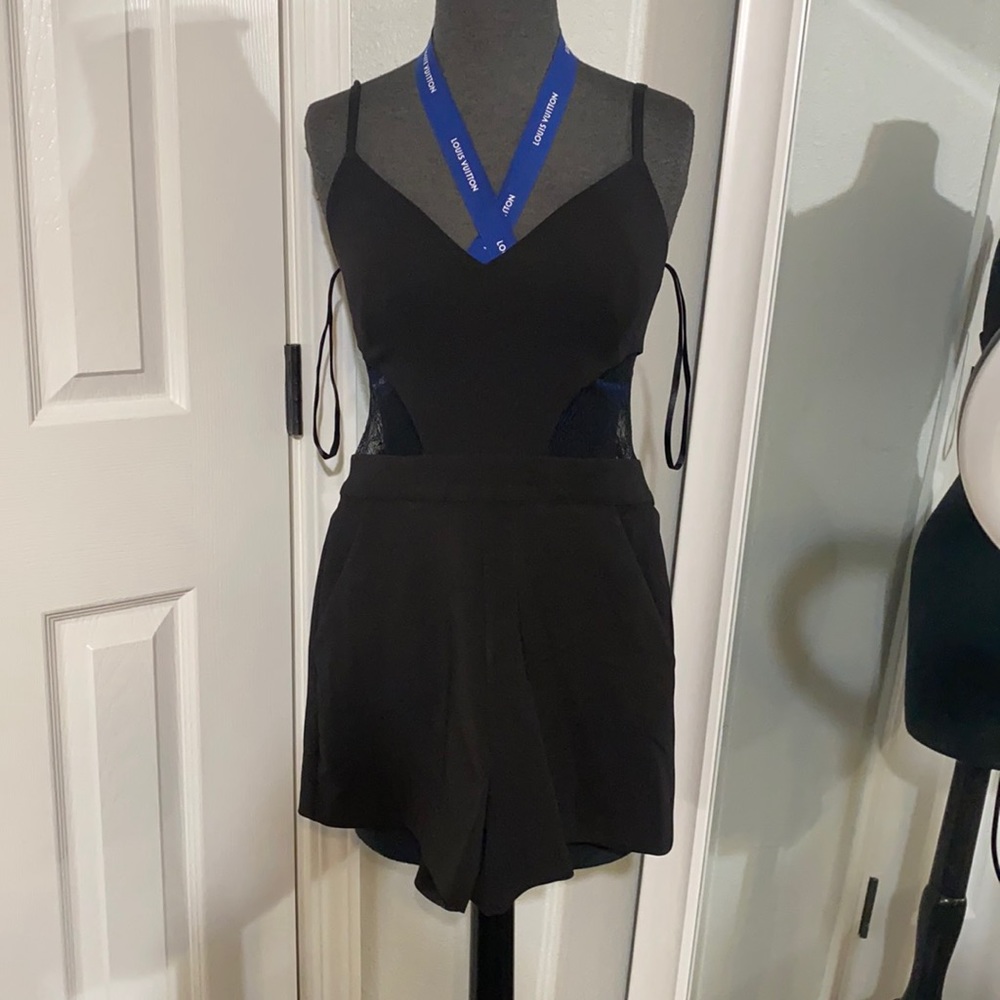 Beautiful Bebe open back Romper (Exclusive)